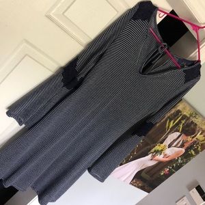 Blue striped dress